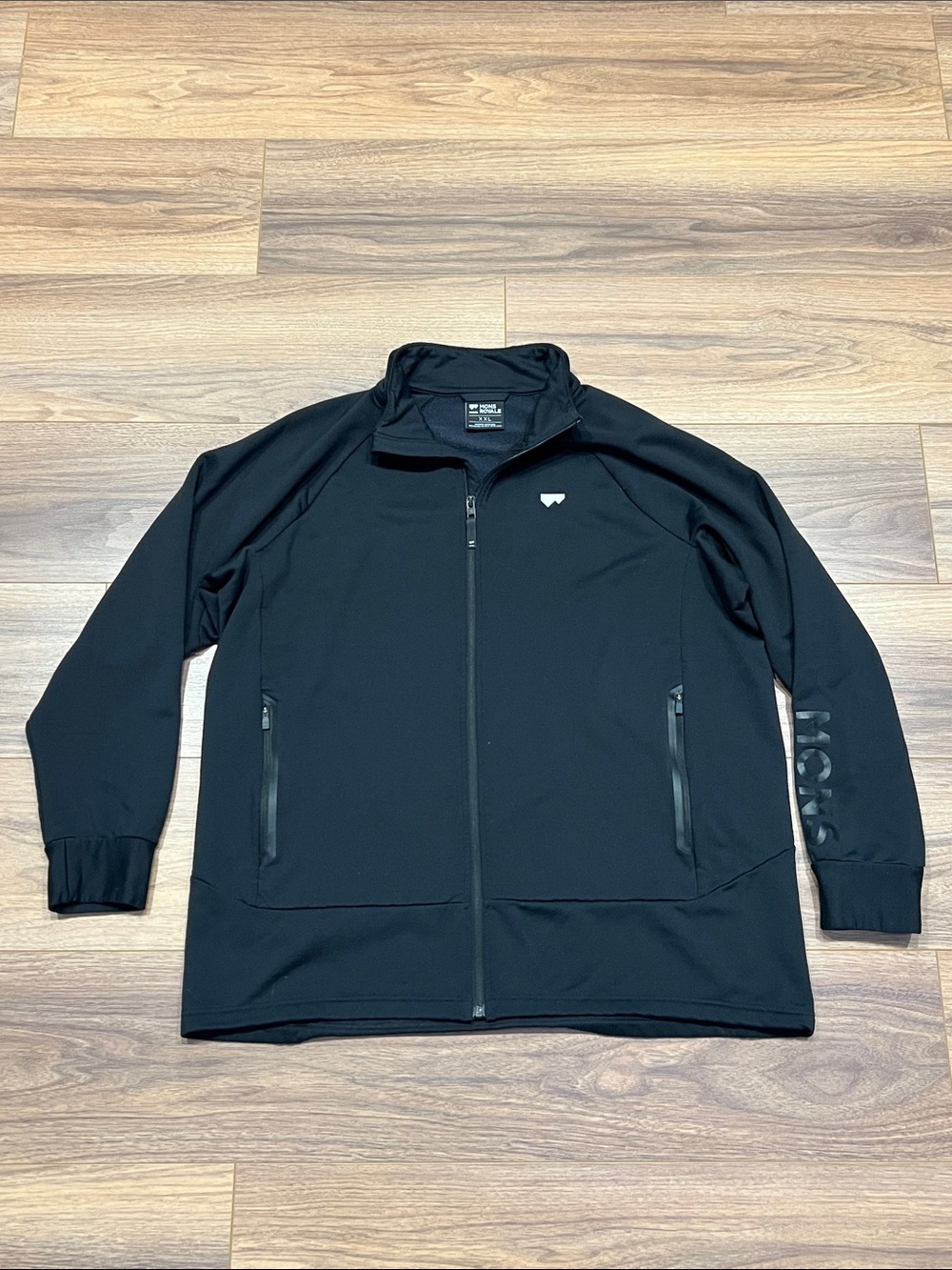 Mons Royale Nevis Merino Fleece Jacket in Black Size XXL